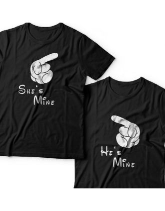 Парные футболки для влюбленных "She's mine (Она моя)"